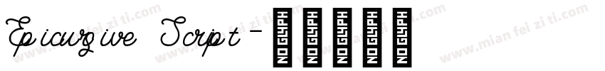 Epicursive Script字体转换